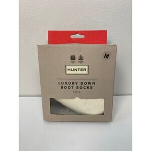 Hunter Luxury Down Boot Socks‎ Ankle Cream White Size Medium (Women's 5–7)